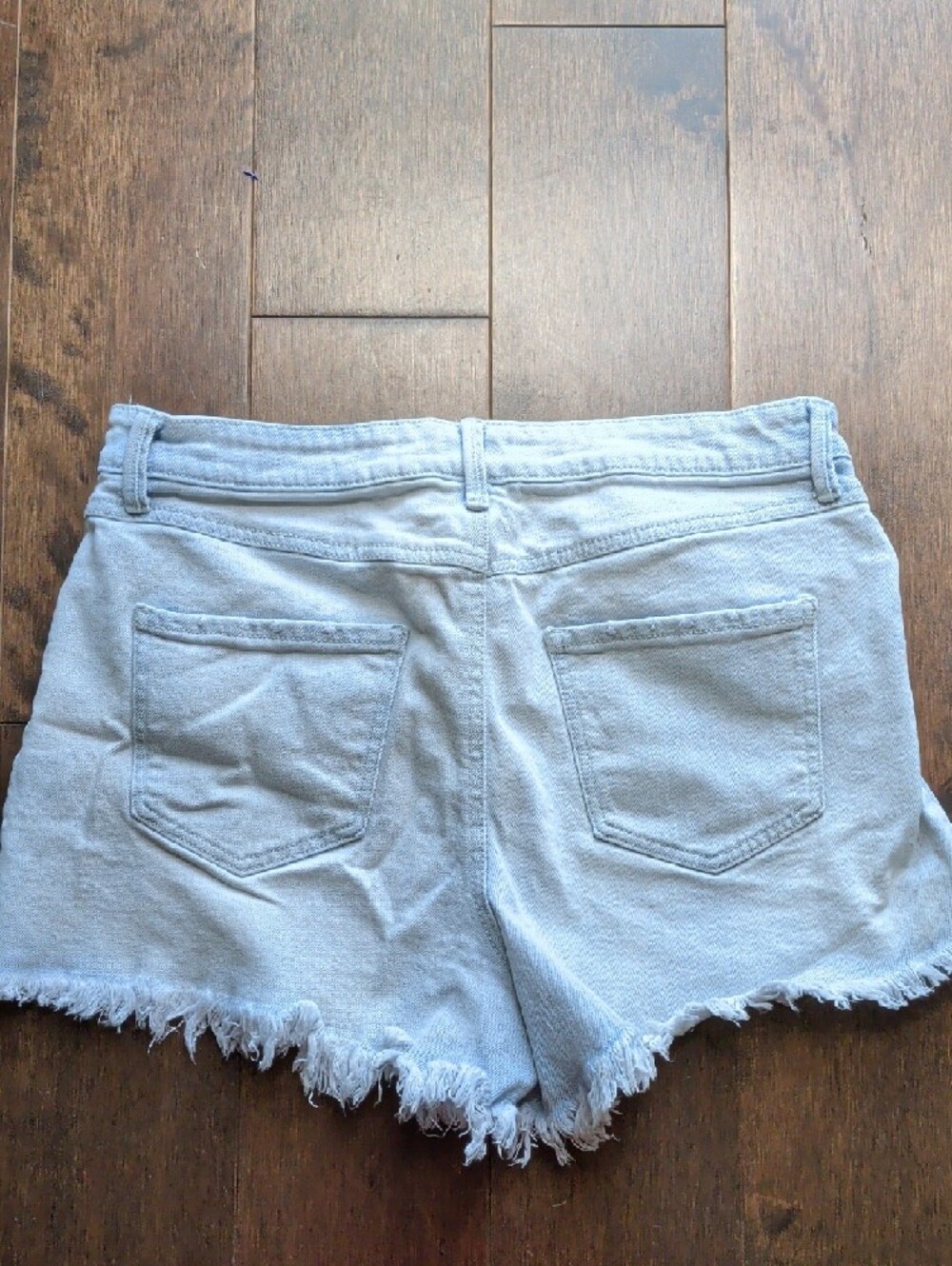Rewash Light Wash Distressed Women's Denim Shorts - Picture 2 of 2